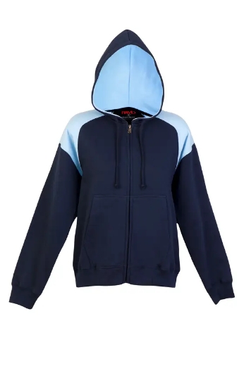 Picture of RAMO, Ladies Shoulder Contrast Zip Hoodie